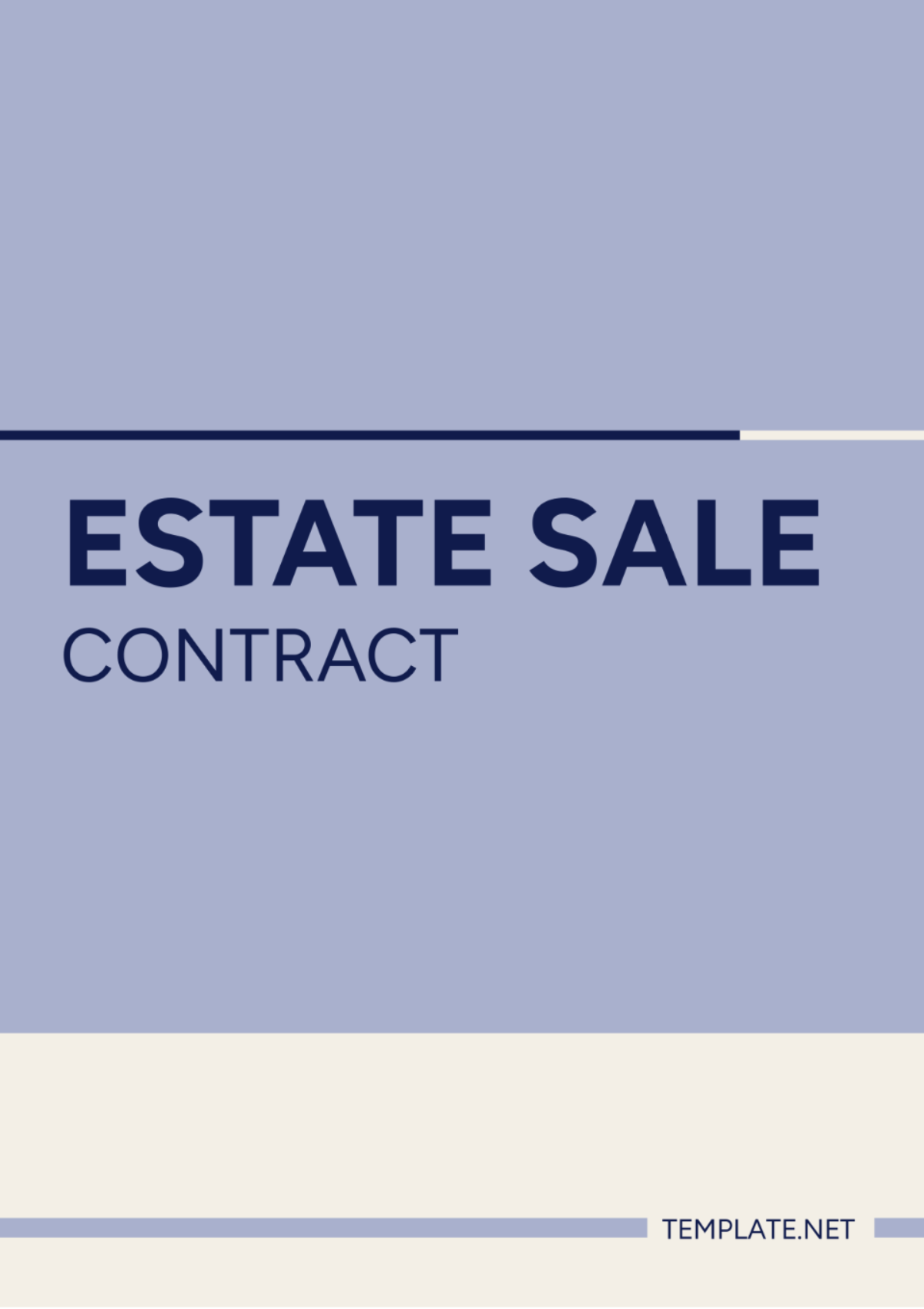 Free Estate Sale Contract Template to Edit Online