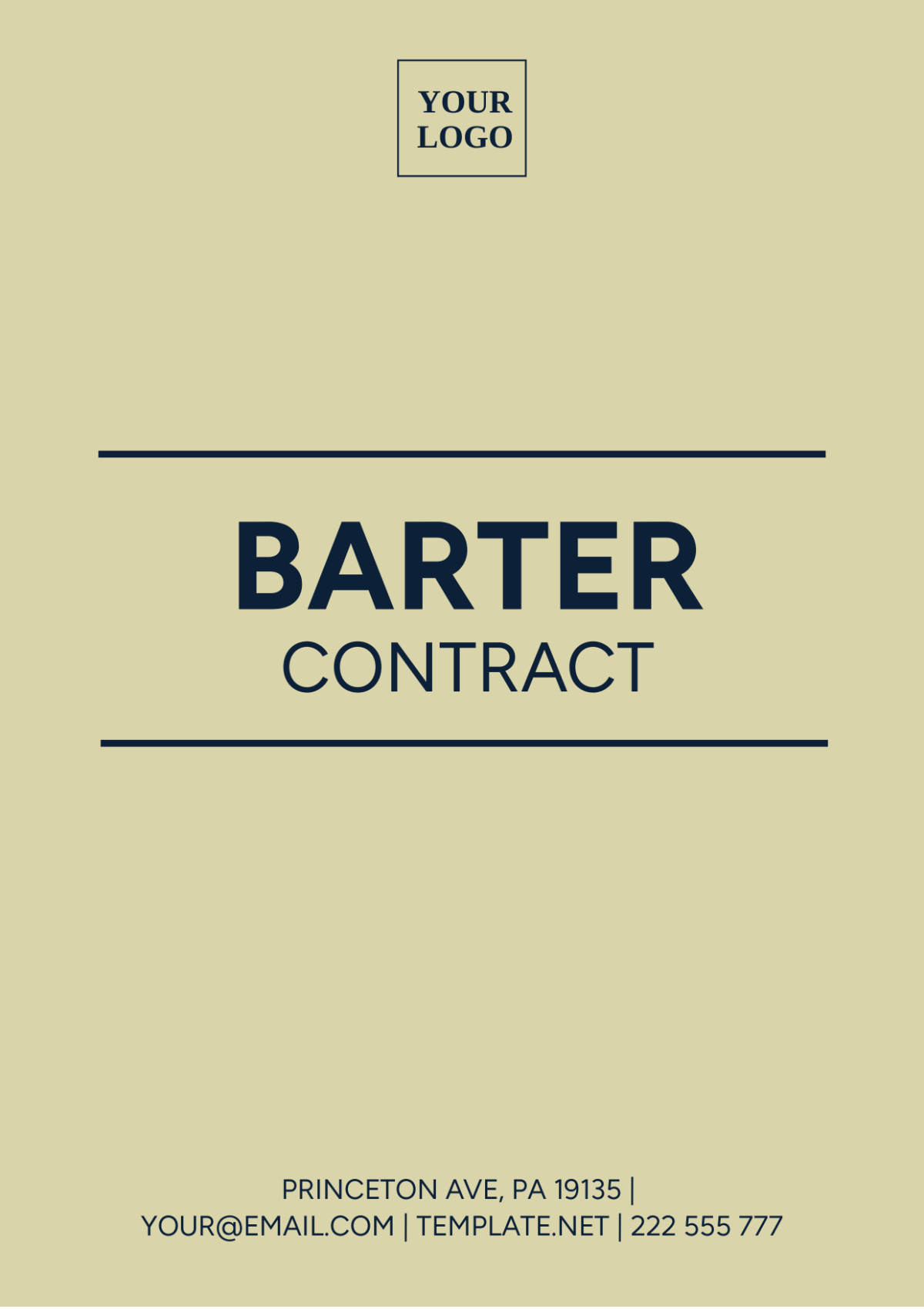 Barter Contract Template - Edit Online & Download