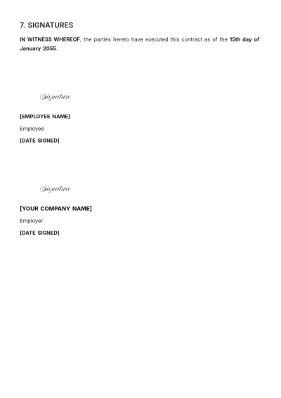 Free Short Term Contract Template to Edit Online