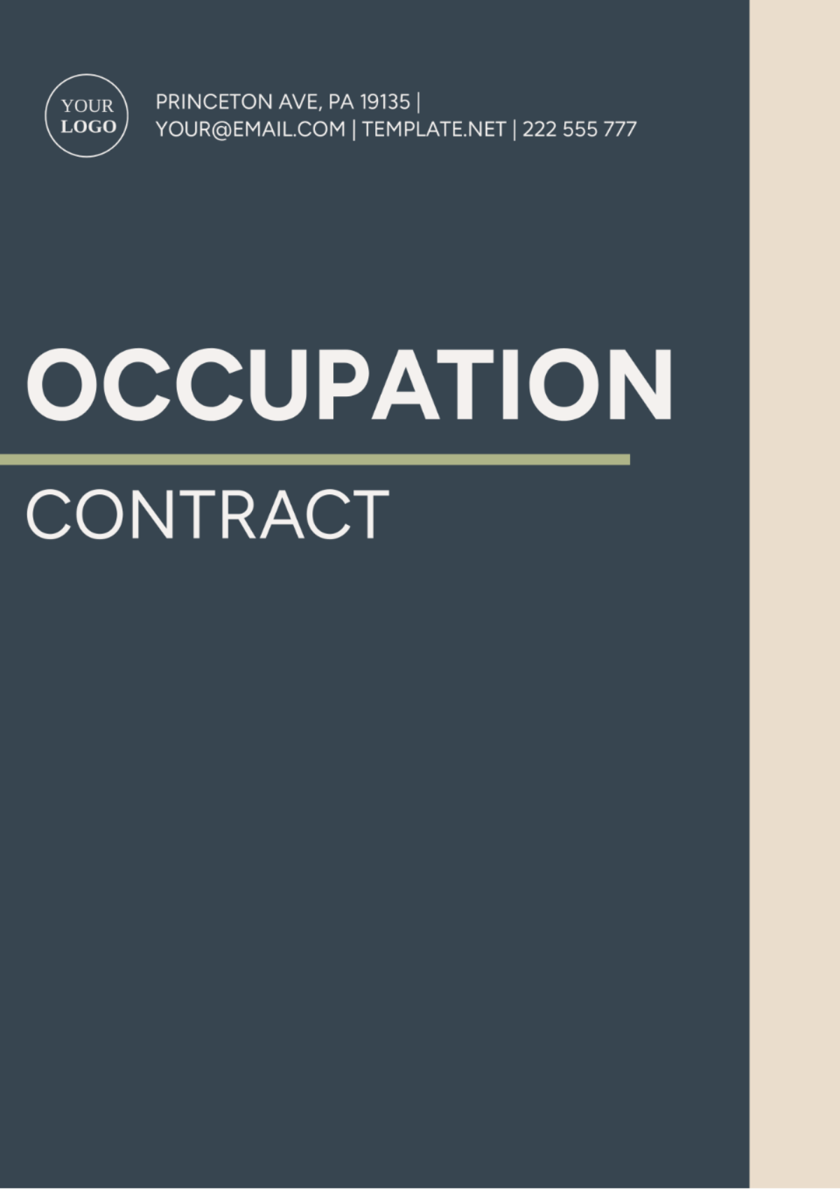 Occupation Contract Template - Edit Online & Download