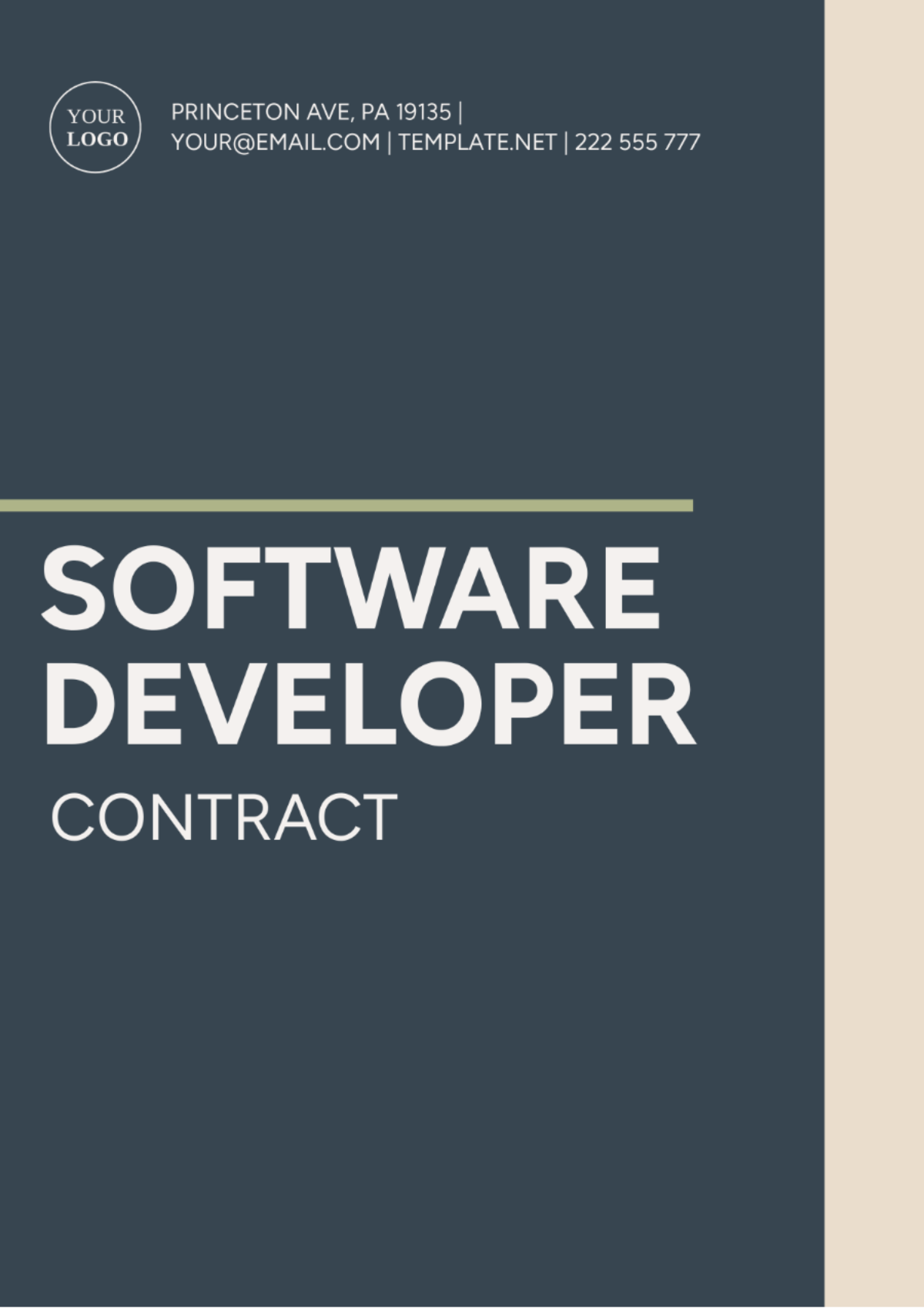 Software Developer Contract Template - Edit Online & Download