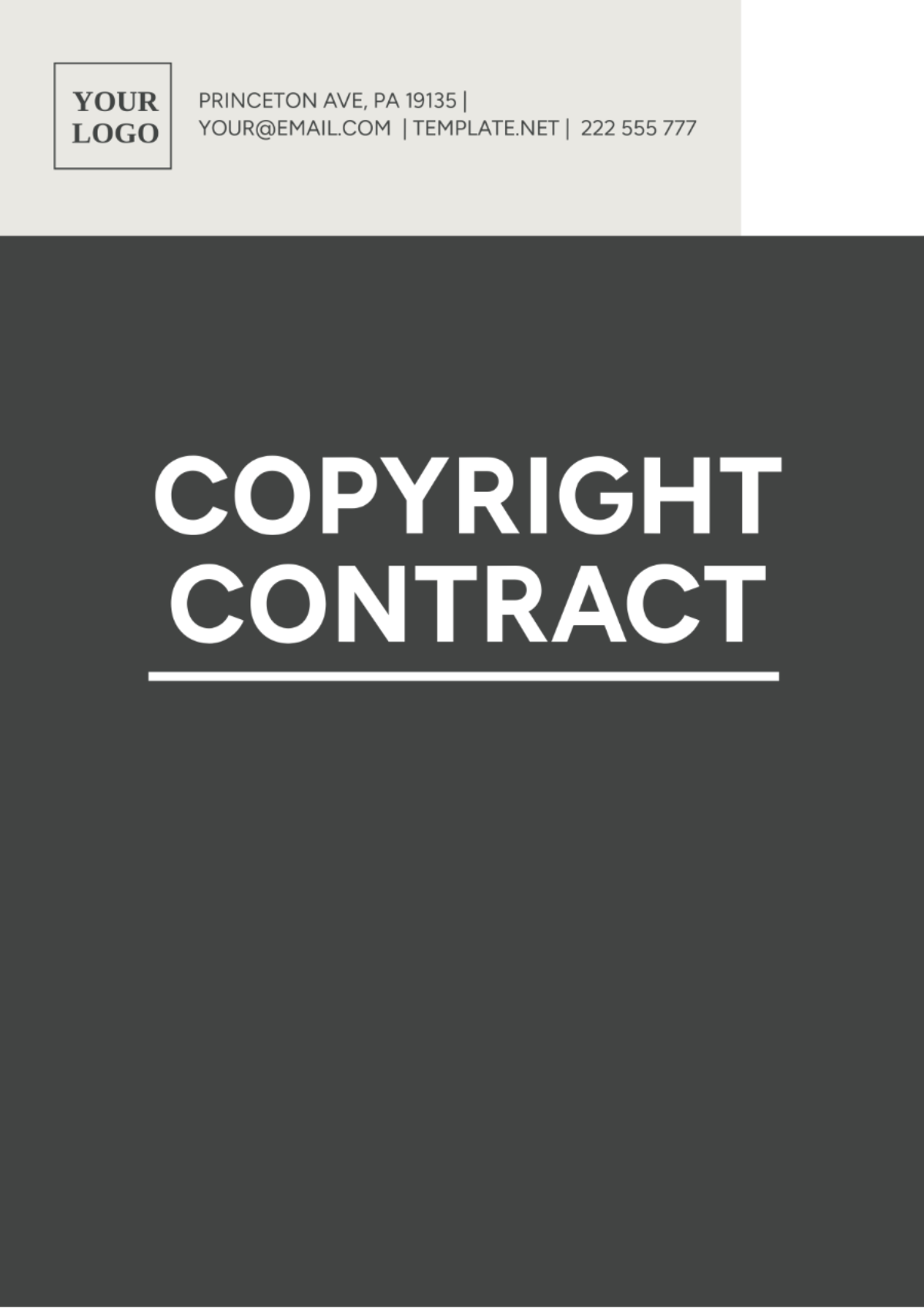 Copyright Contract Template - Edit Online & Download