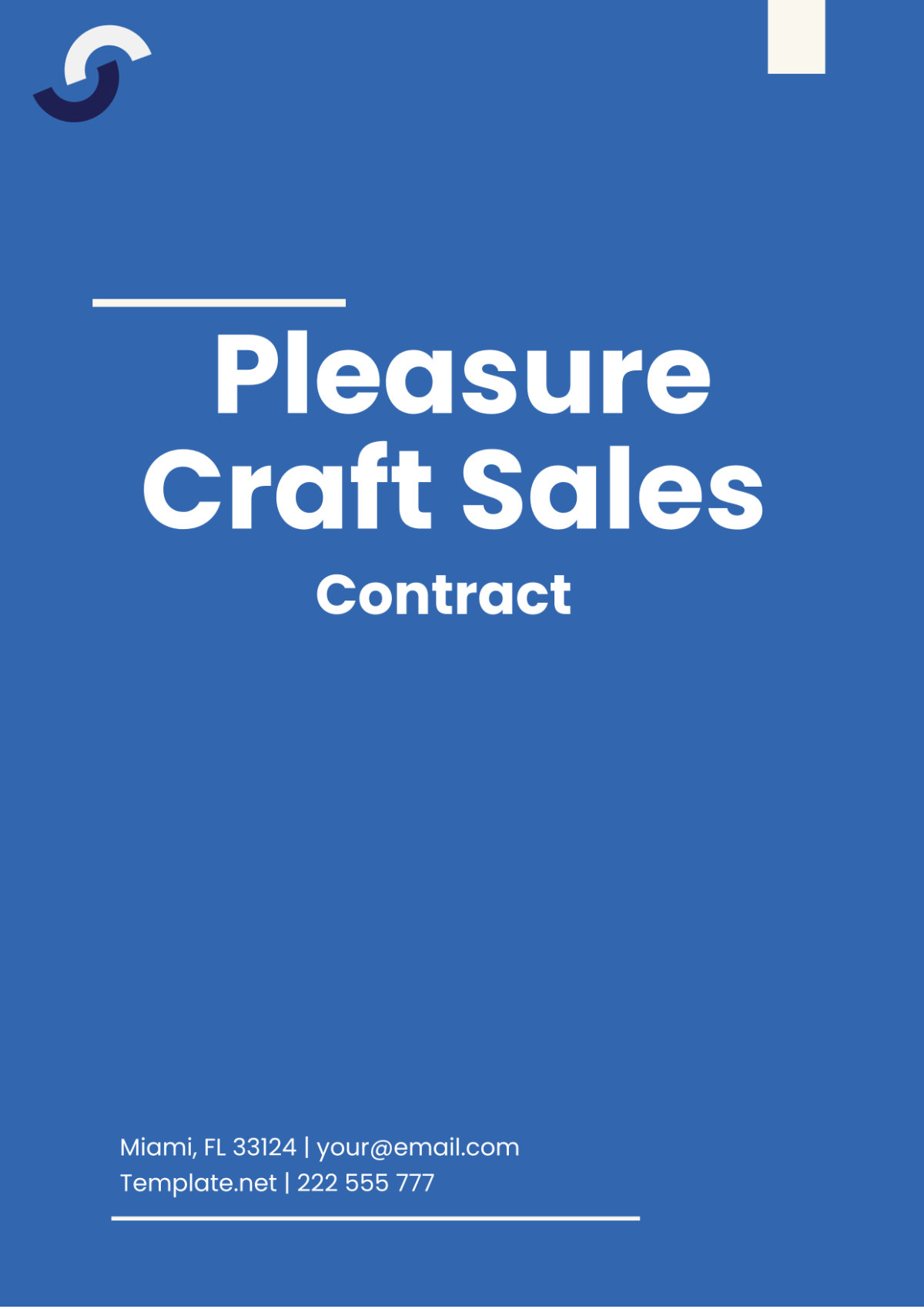 Pleasure Craft Sales Contract Template - Edit Online & Download