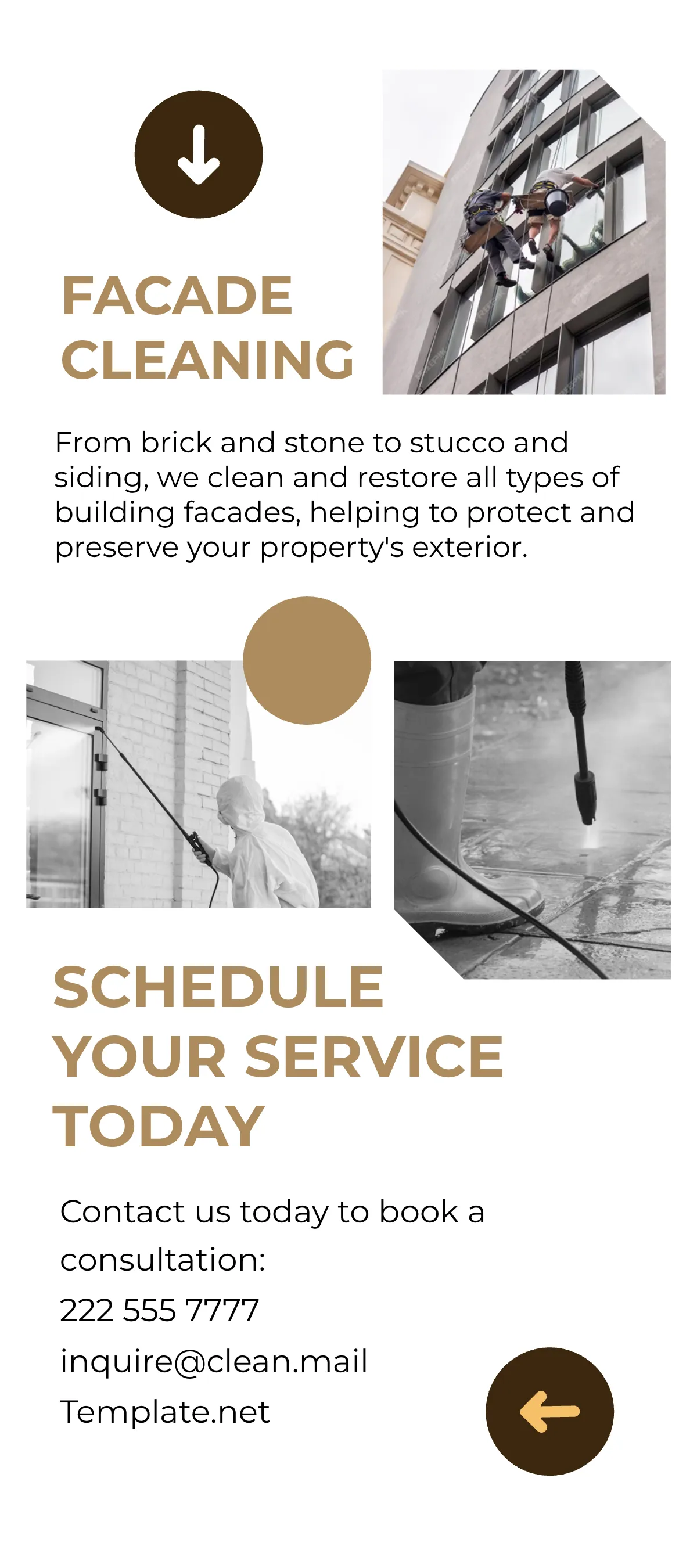 Free Exterior Cleaning Services Rack Card Template to Edit Online