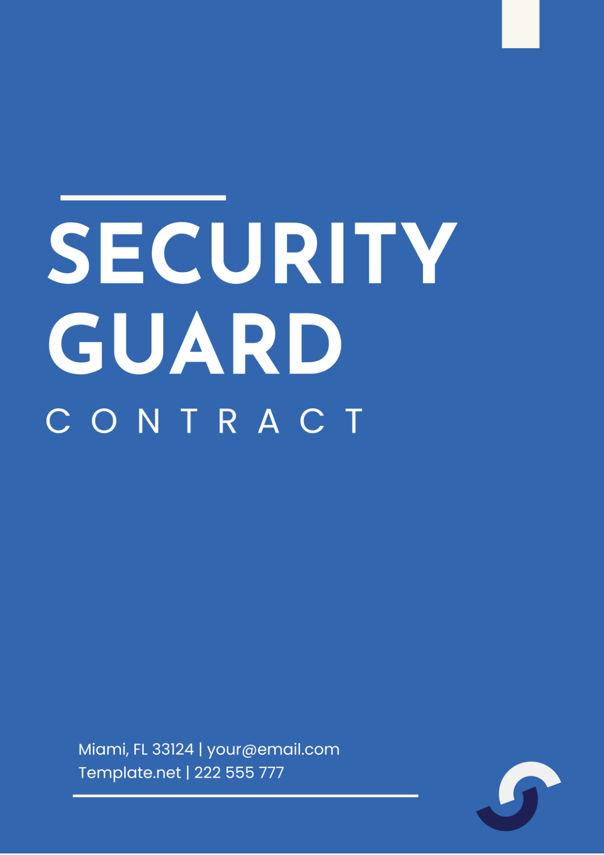 Security Guard Contract Template - Edit Online & Download