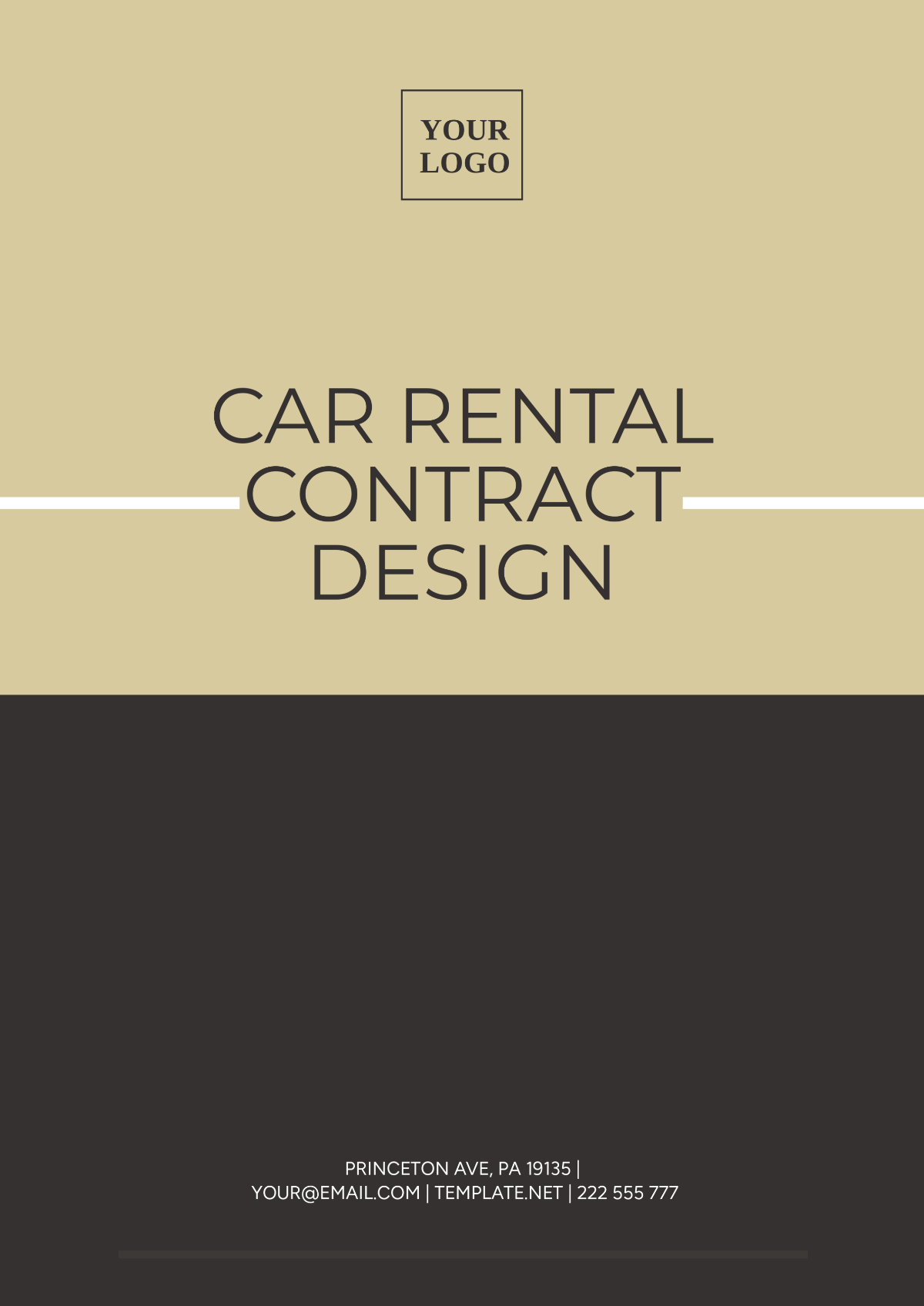 Car Rental Contract Design Template - Edit Online & Download