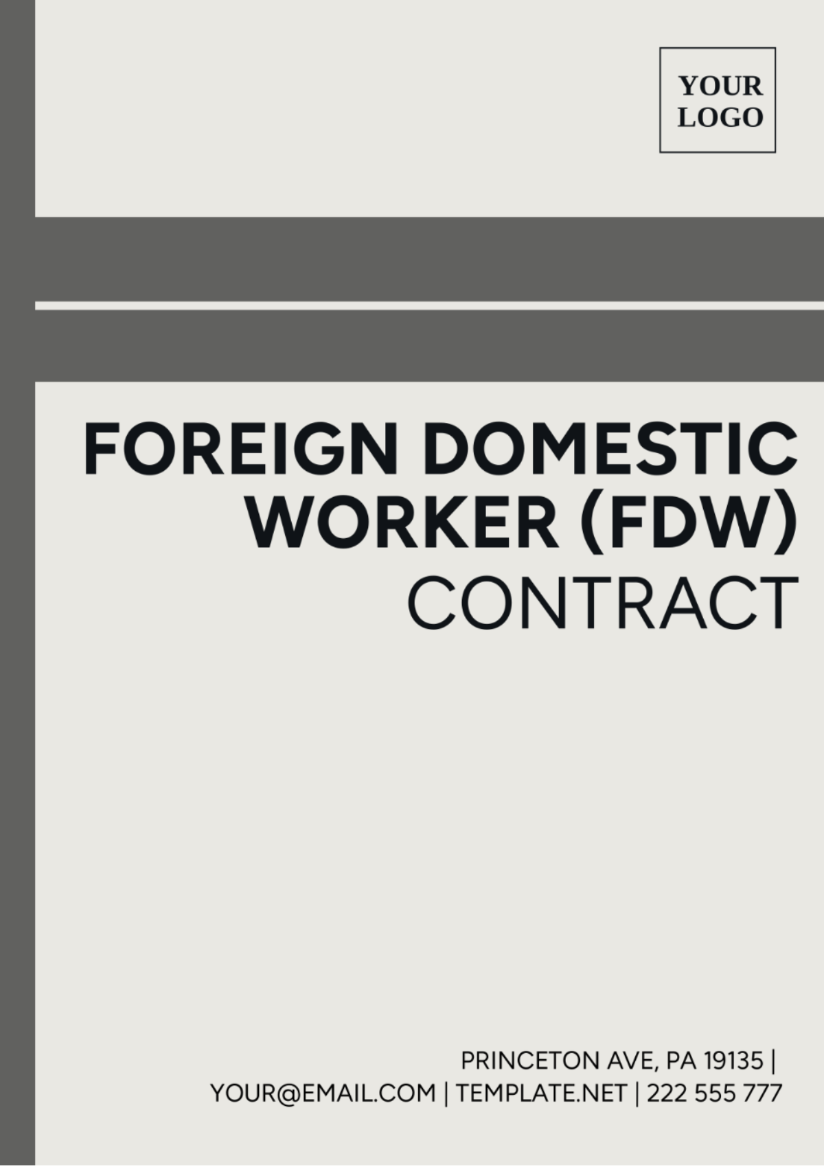 Foreign Domestic Worker (FDW) Contract Template - Edit Online & Download