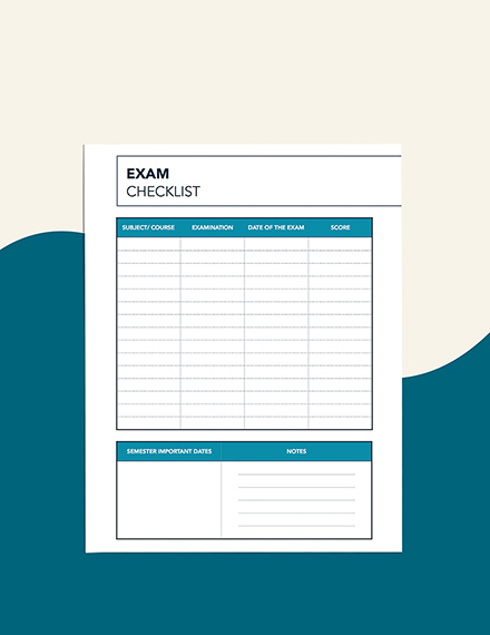 Simple Academic Planner Format