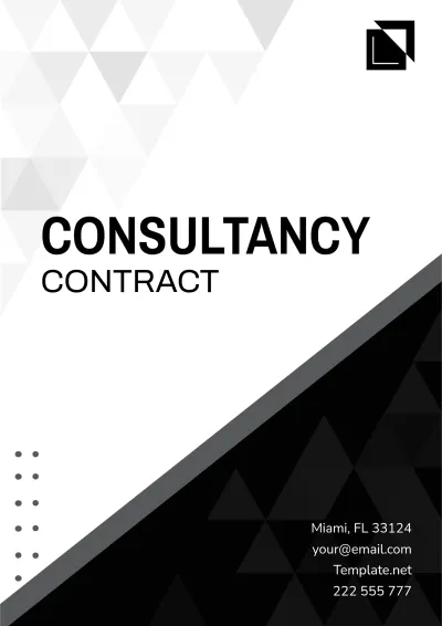Free Consultancy Contract Template to Edit Online