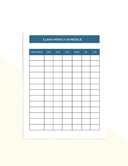 Blank Academic Planner Template Example