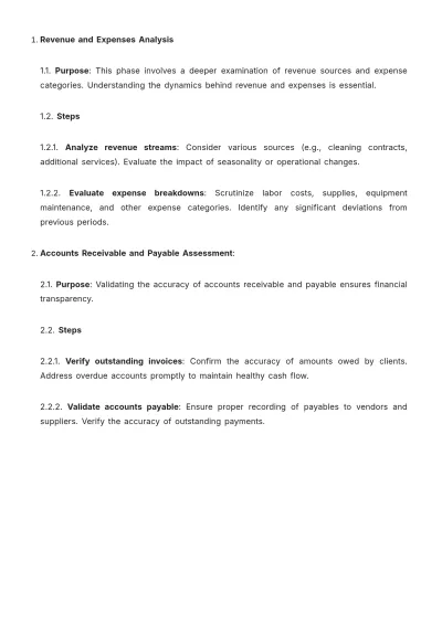 Free Cleaning Services Financial Report Review Procedure Template to Edit Online
