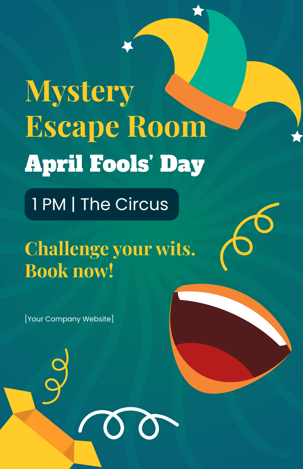 Free Creative April Fools’ Day Poster Template