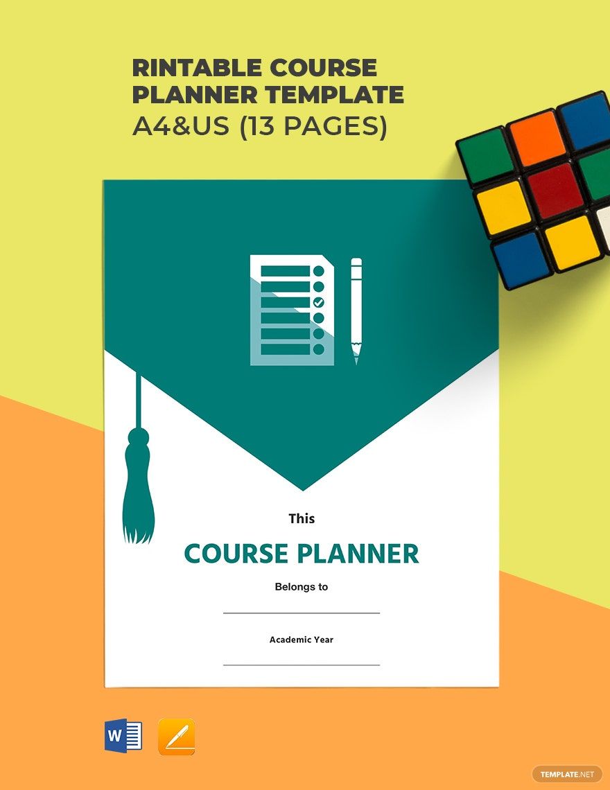 Free Printable Course Planner Template