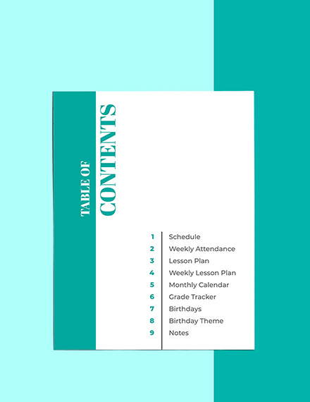 Free Blank Teacher Planner Template to Edit Online
