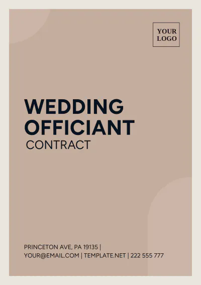 Free Wedding Officiant Contract Template to Edit Online