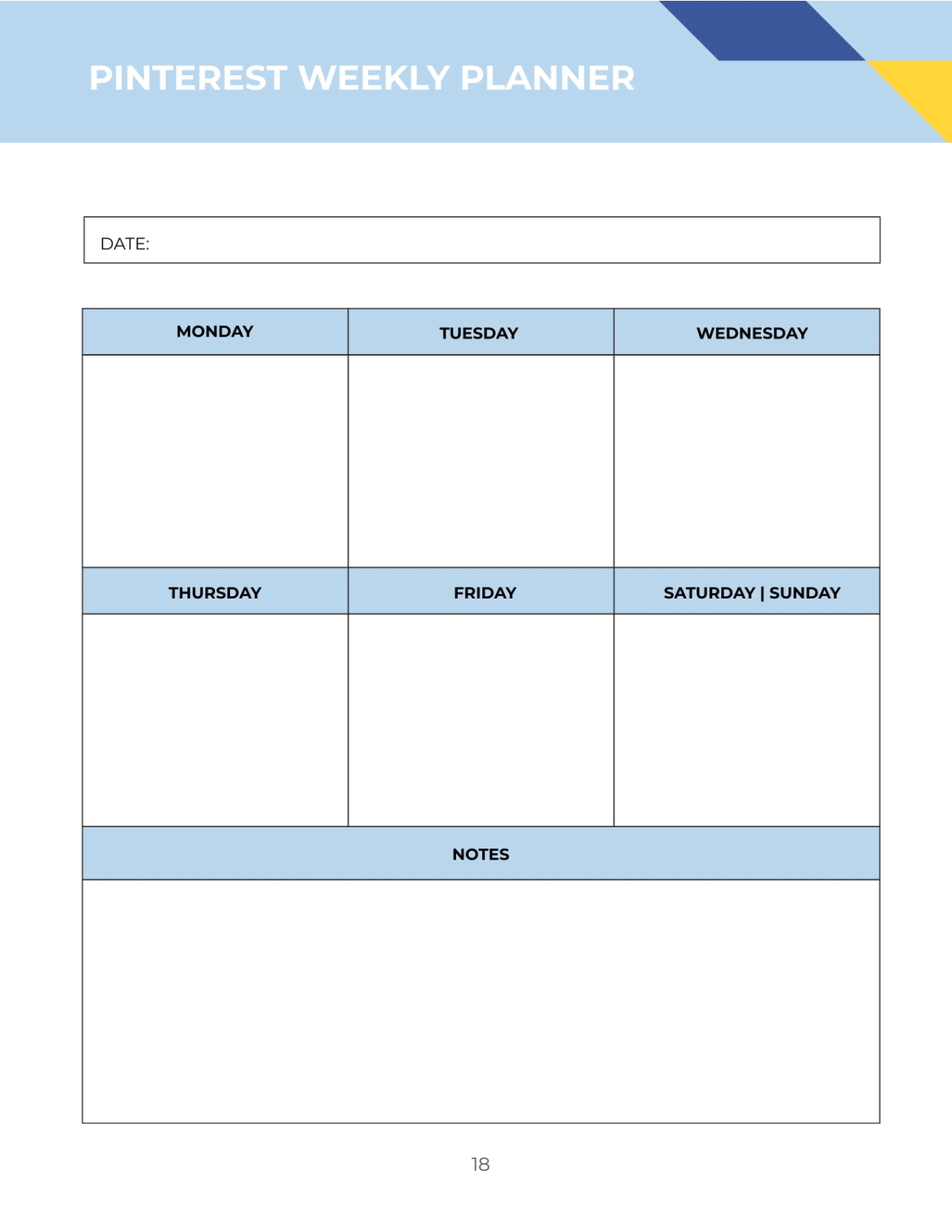 Free Social Media Content Planner Template to Edit Online