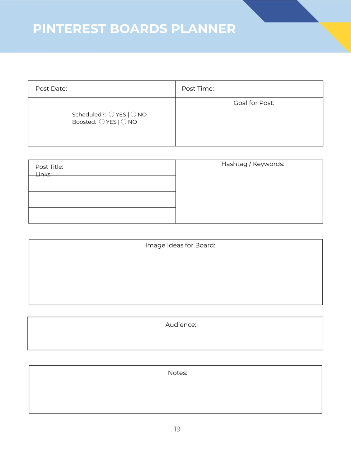 Free Social Media Content Planner Template to Edit Online