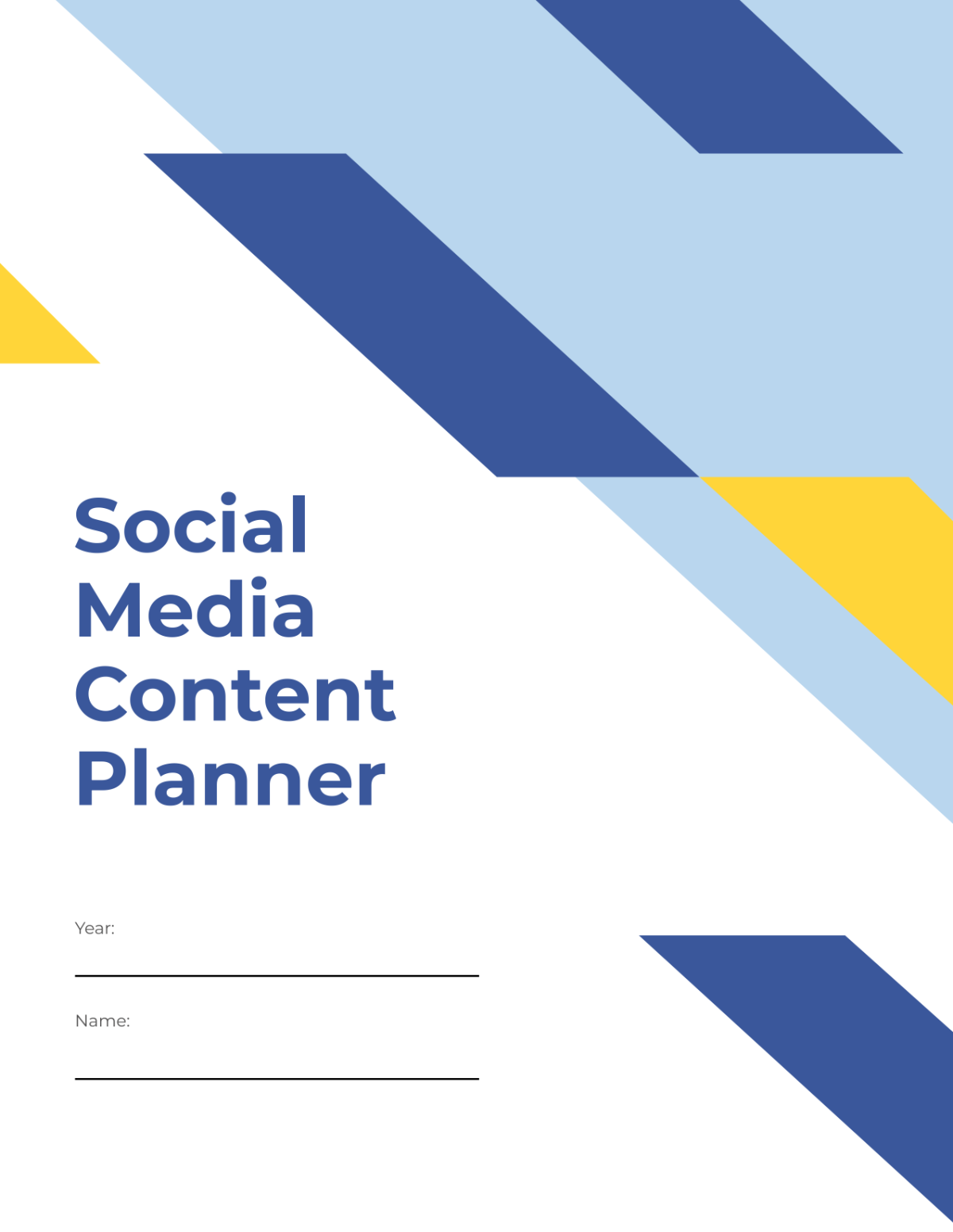 Free Social Media Content Planner Template