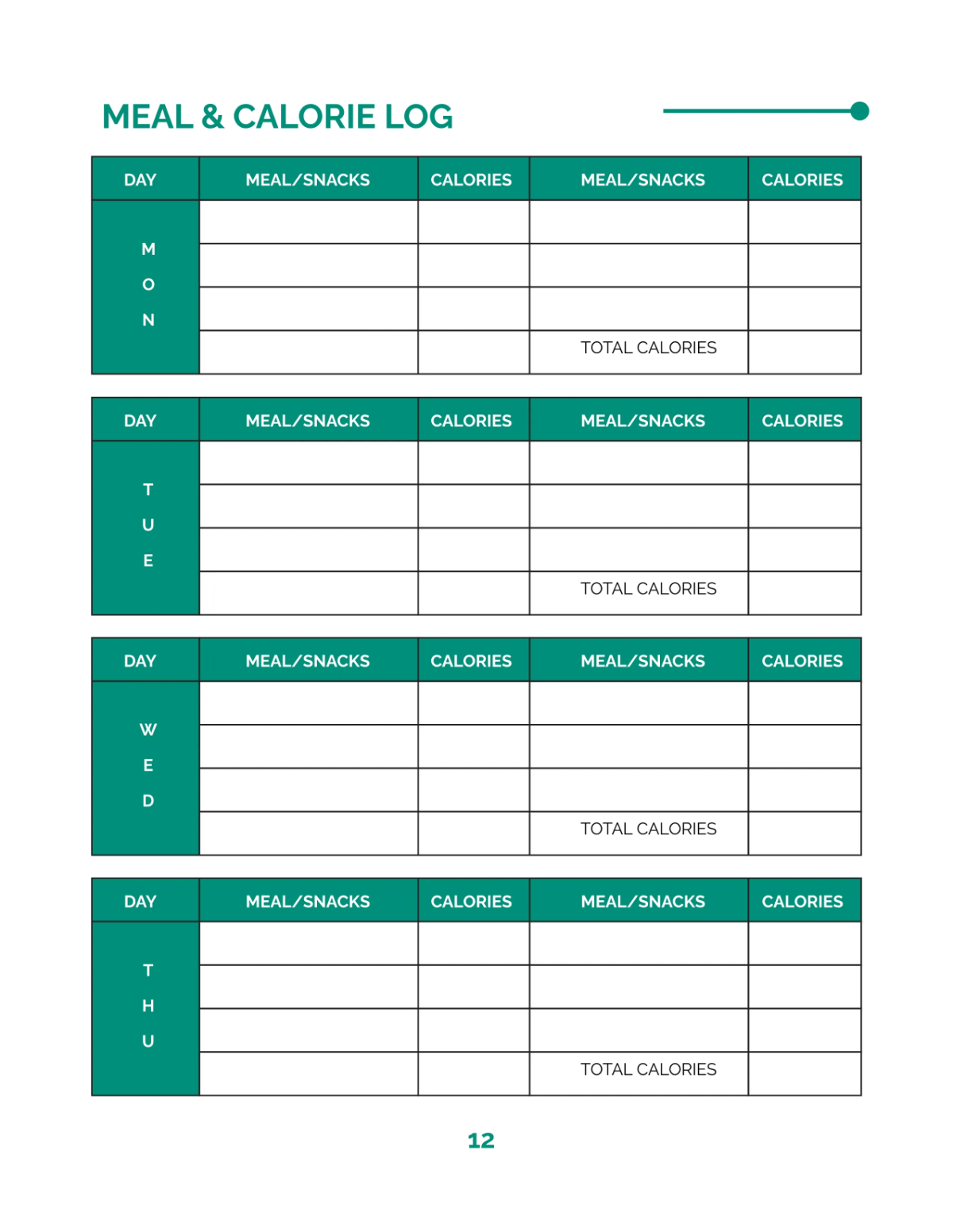 Free Fitness Planner Template to Edit Online