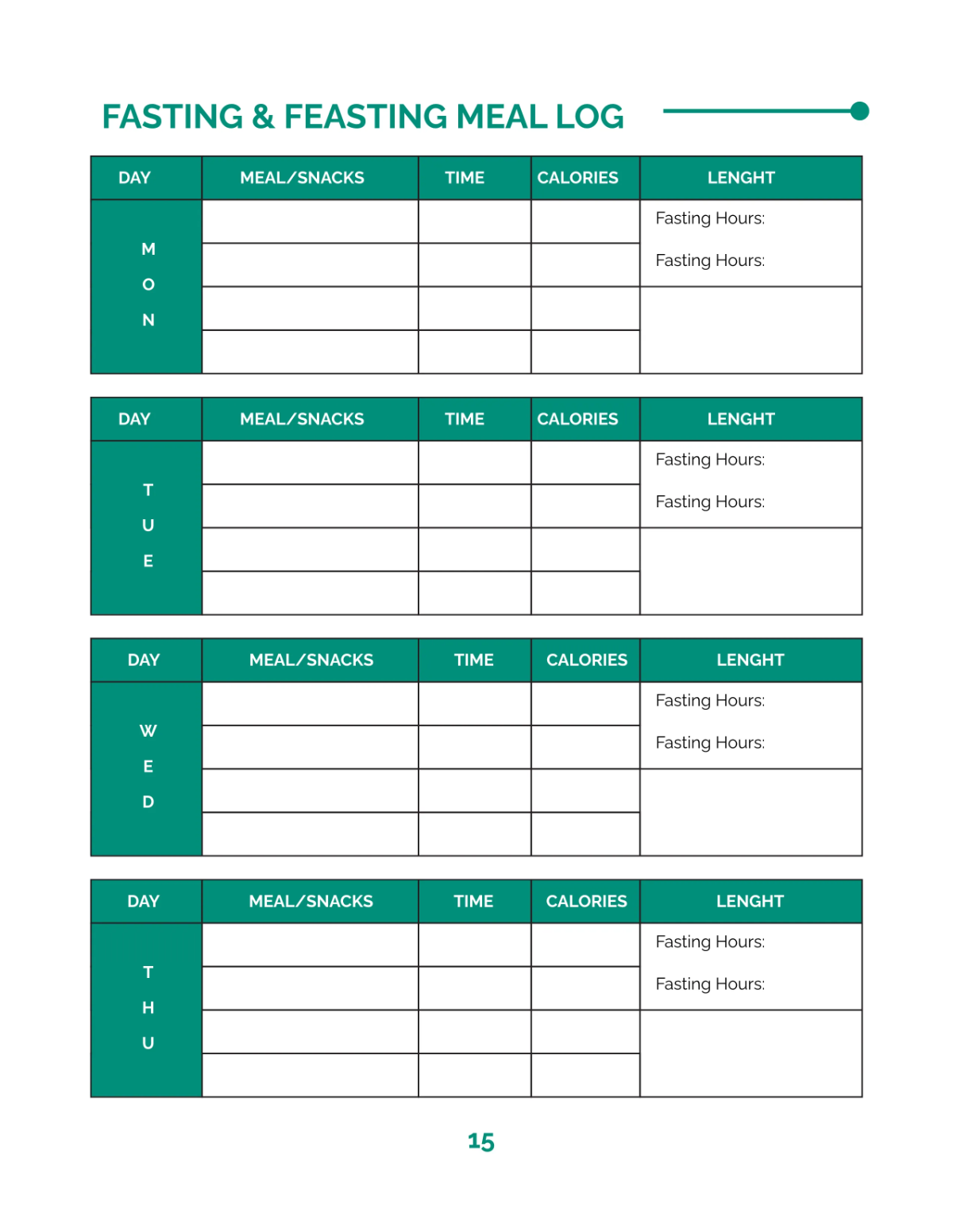 Free Fitness Planner Template to Edit Online