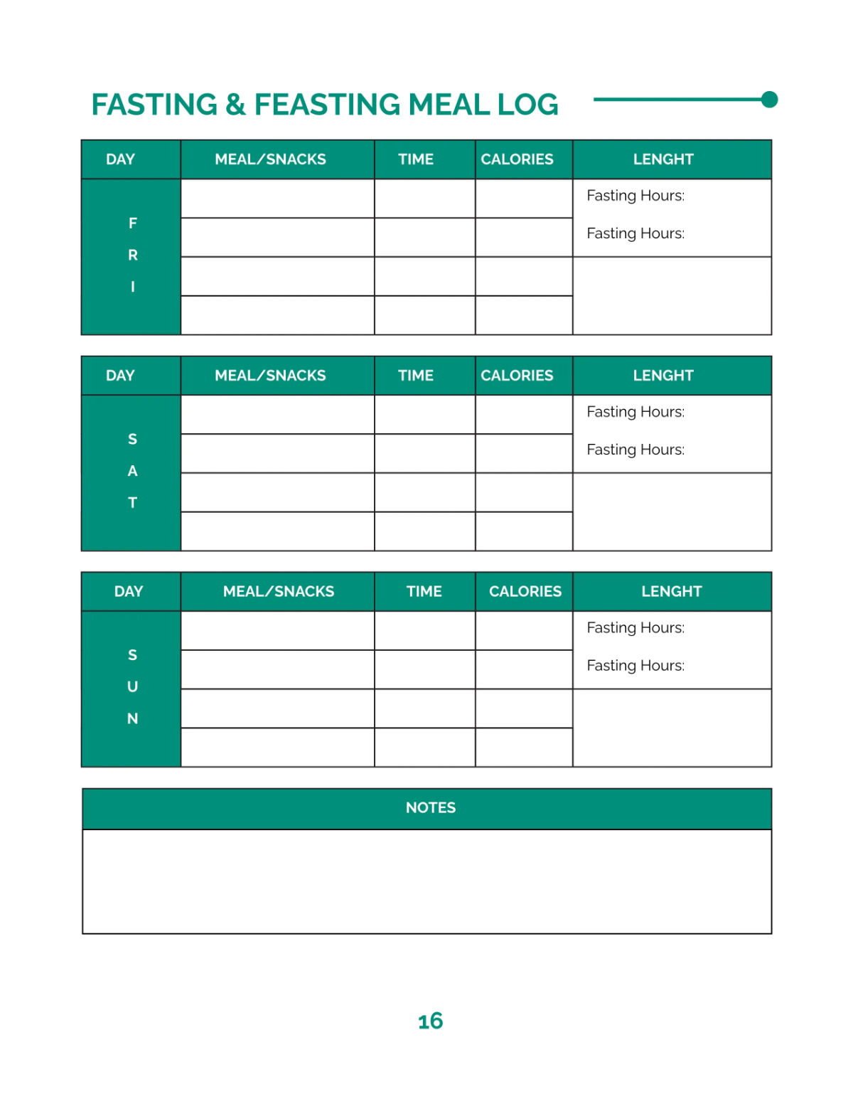 Free Fitness Planner Template to Edit Online
