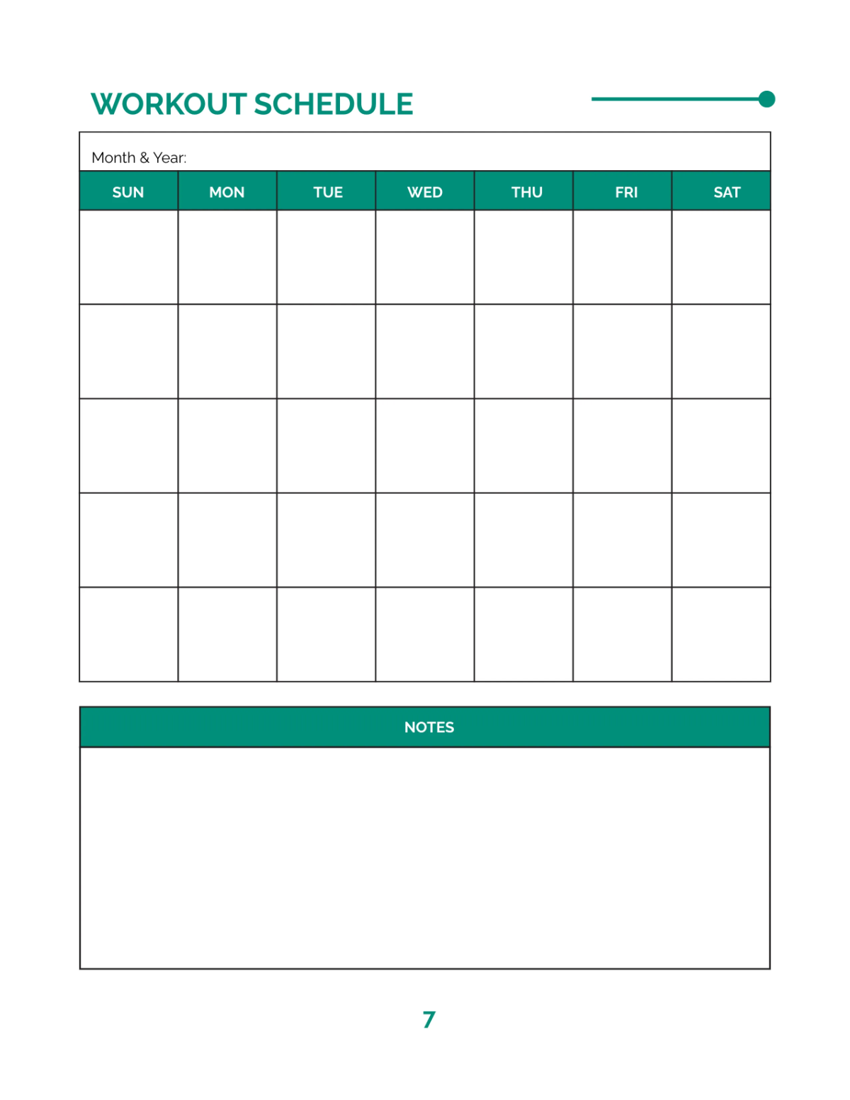Free Fitness Planner Template to Edit Online