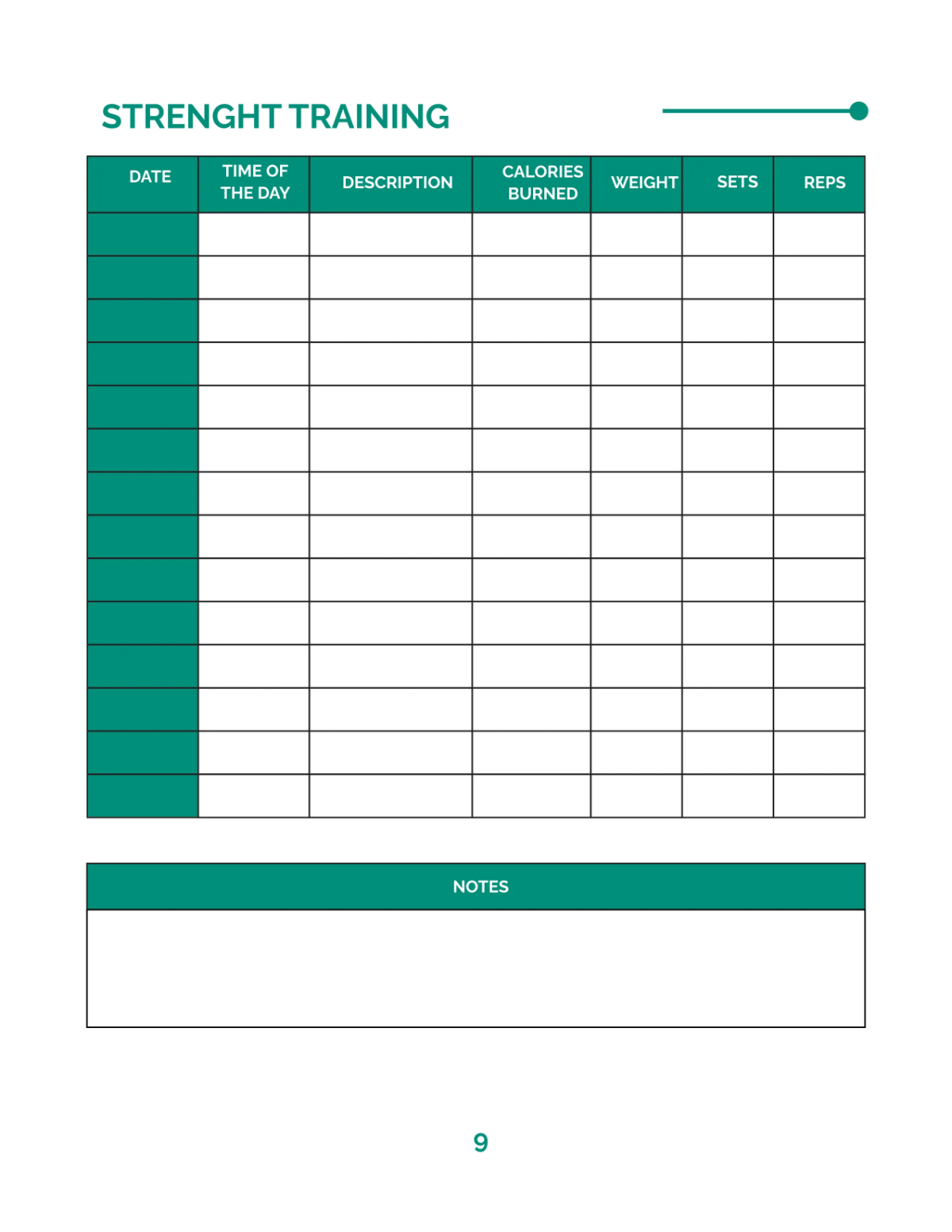Free Fitness Planner Template to Edit Online