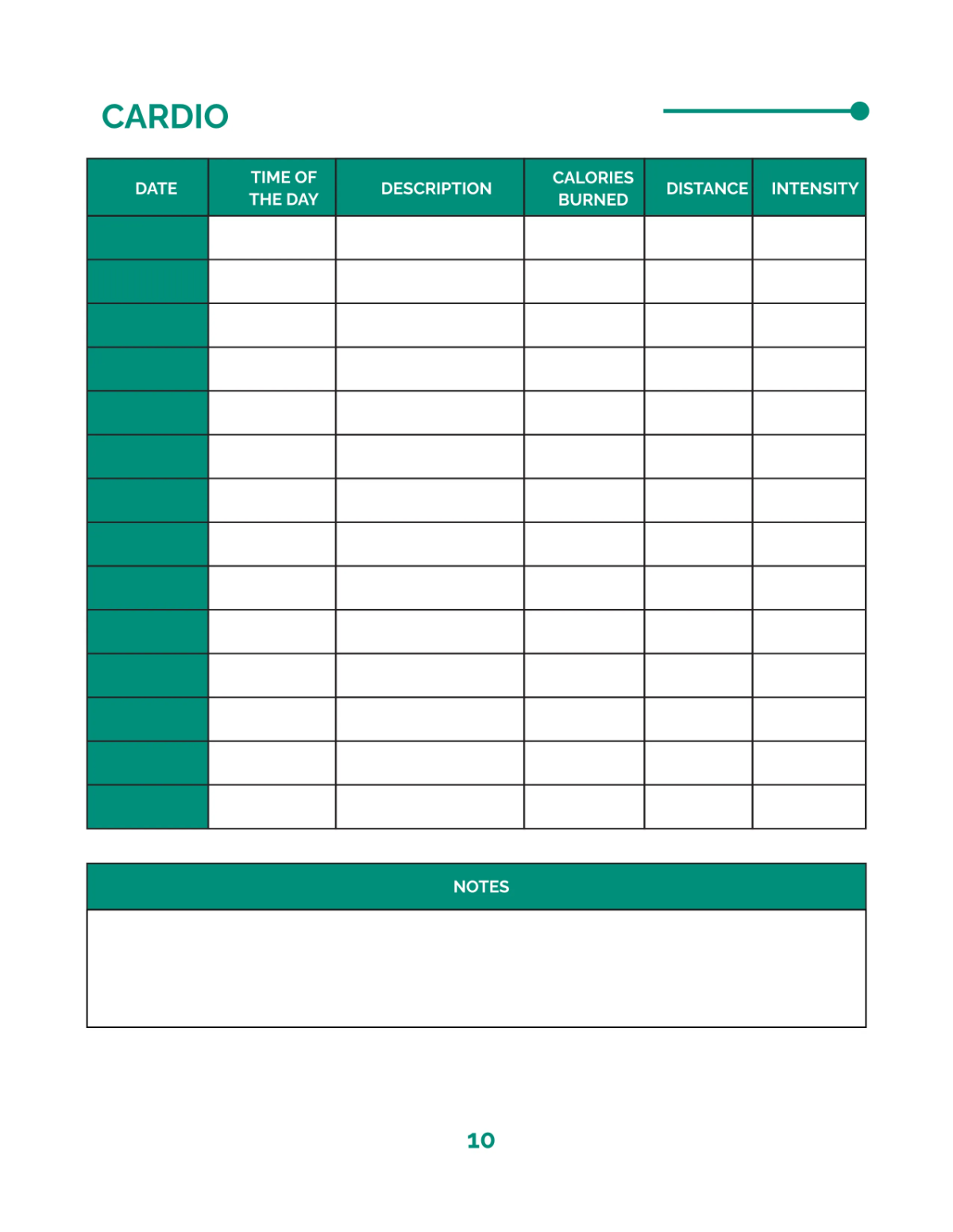 Free Fitness Planner Template to Edit Online