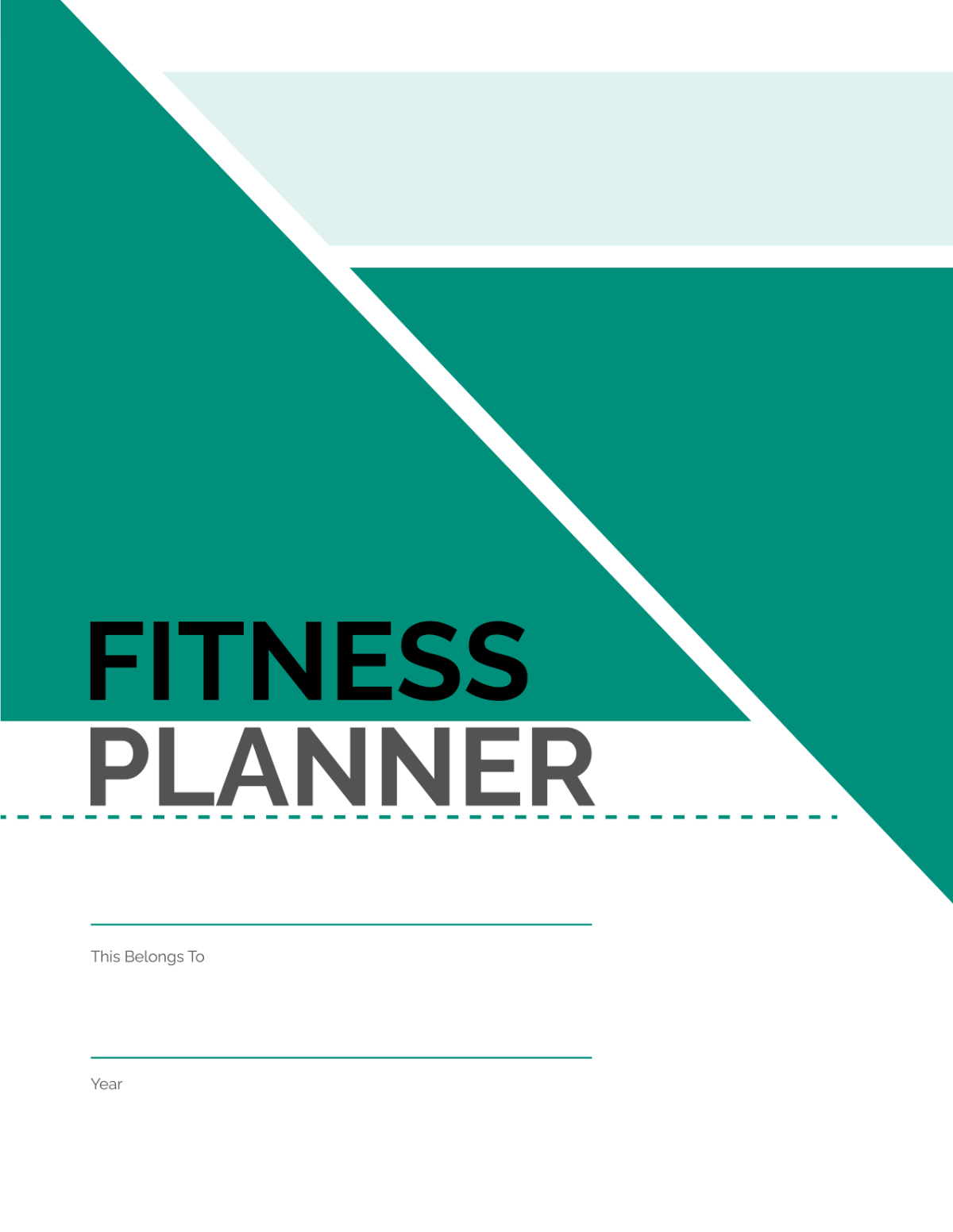 Free Printable Fitness Planner Template
