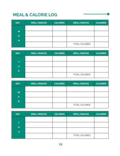 Free Fitness Planner Template to Edit Online