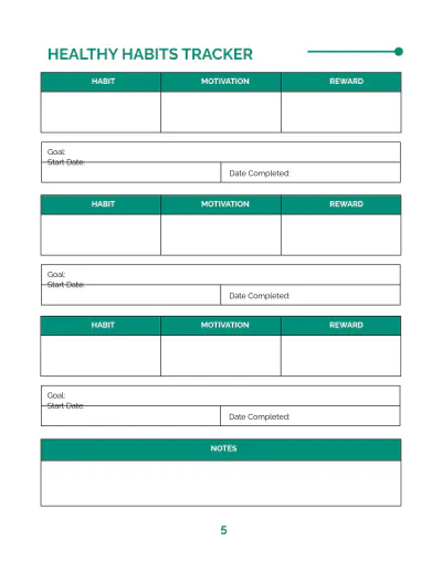 Free Fitness Planner Template to Edit Online