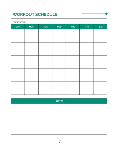 Free Fitness Planner Template to Edit Online