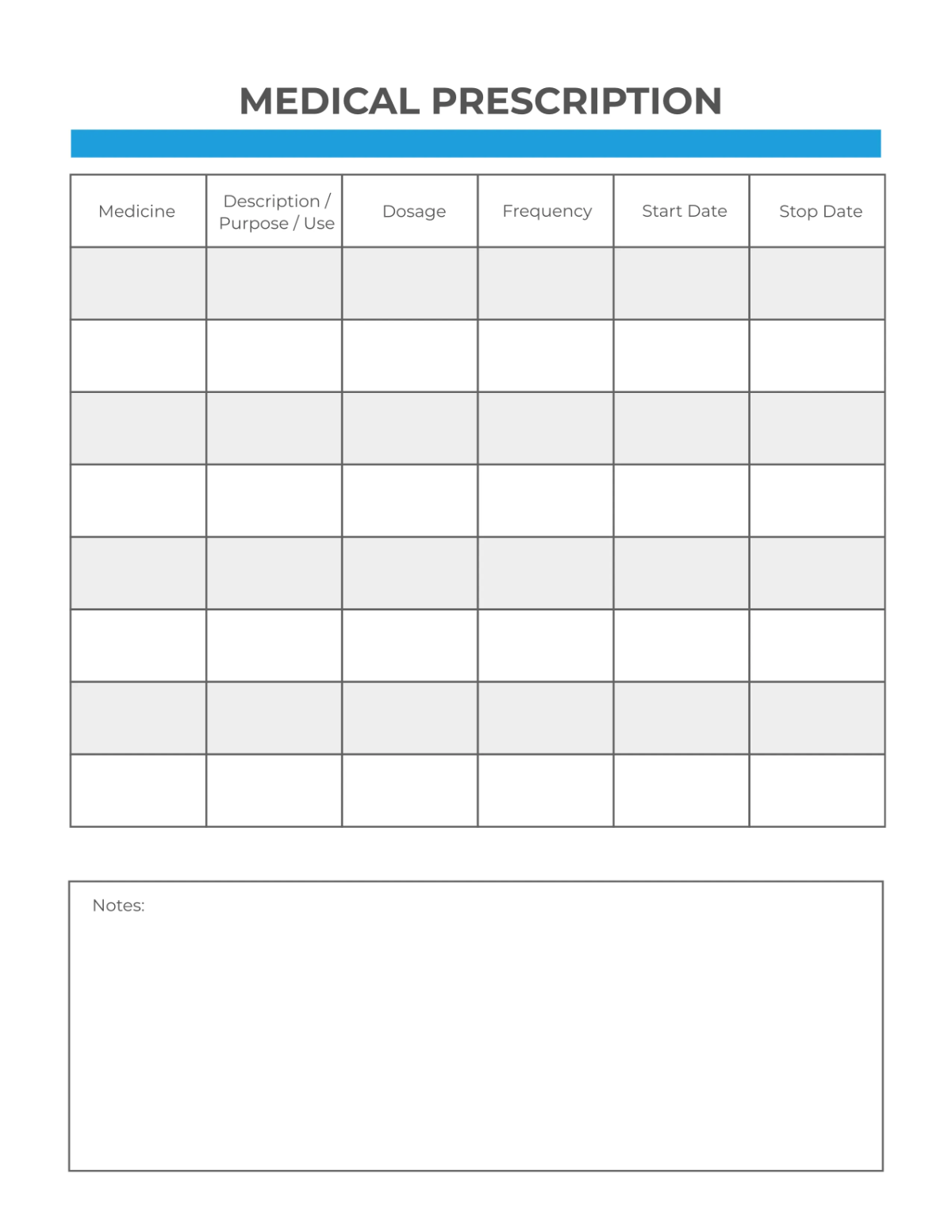 Free Medical Planner Template to Edit Online