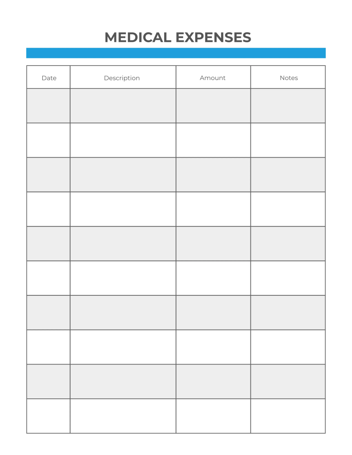 Free Medical Planner Template to Edit Online
