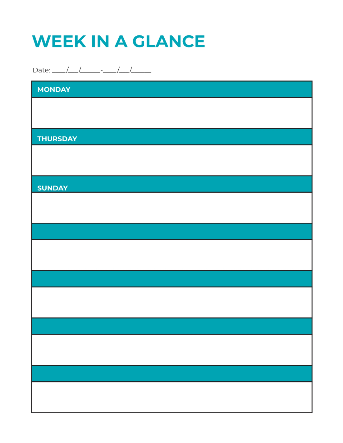 Free Basic Itinerary Planner Template to Edit Online