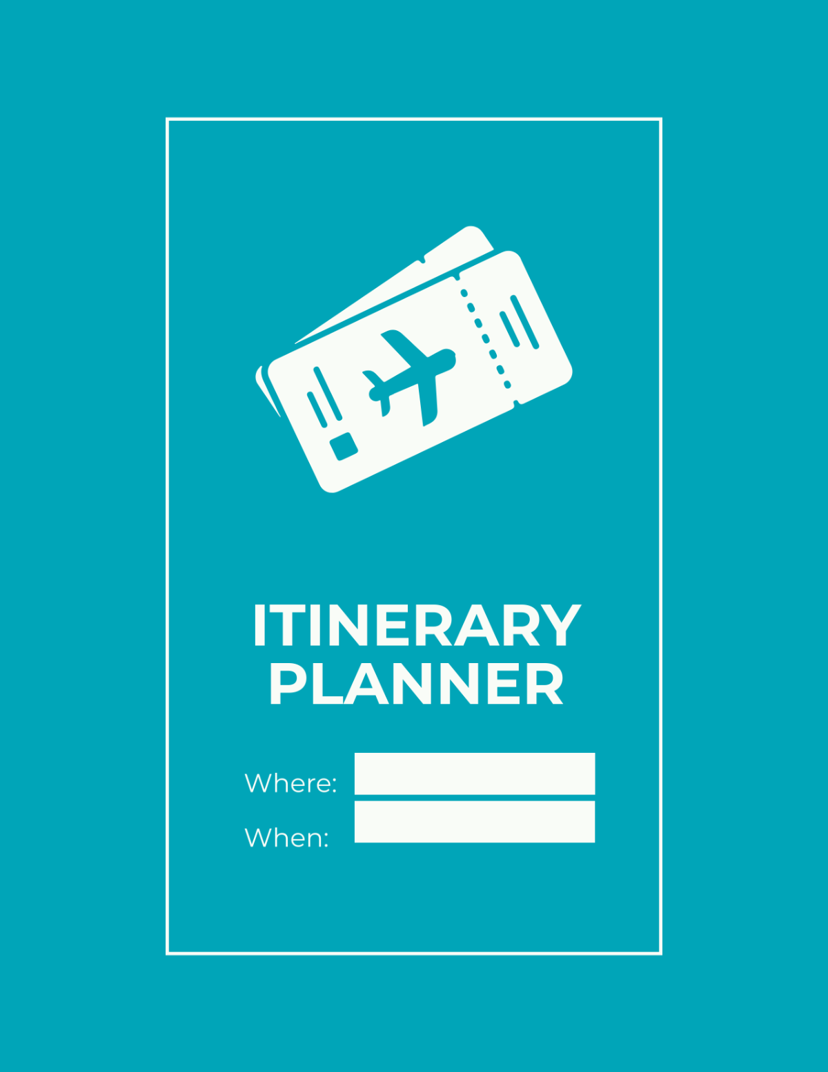 Free Basic Itinerary Planner Template