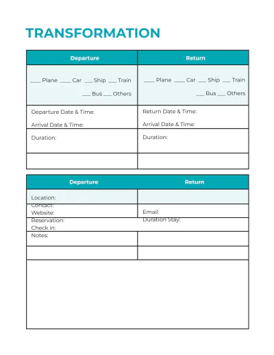 Free Basic Itinerary Planner Template to Edit Online
