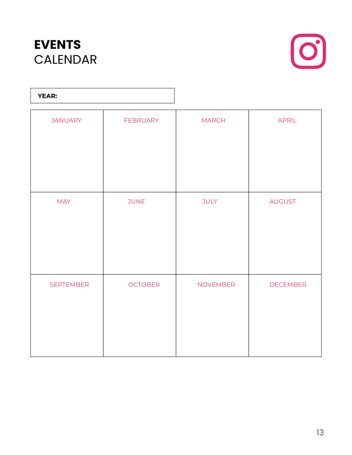 Free Instagram Story Planner Template to Edit Online