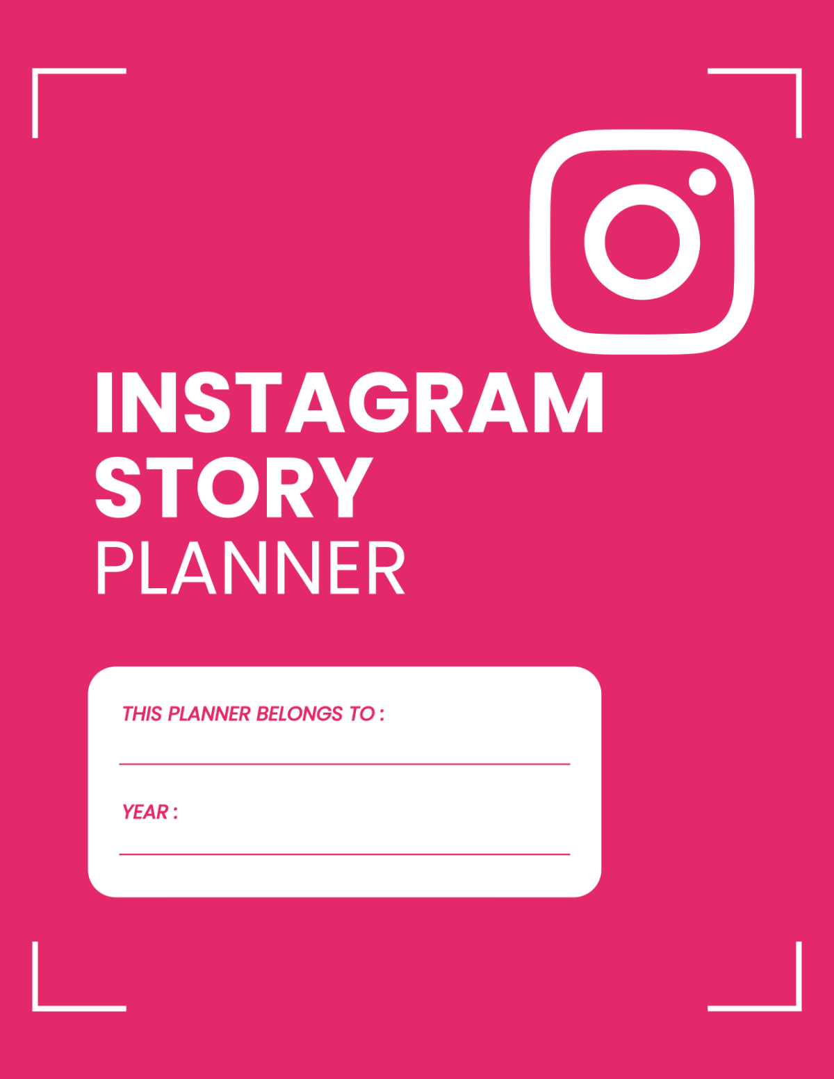 Instagram Story Planner Template