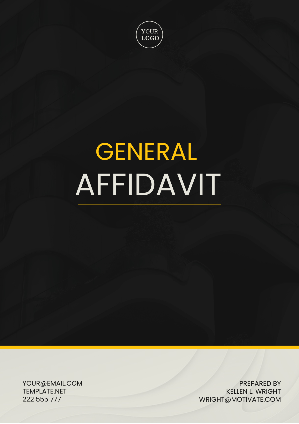 District of Columbia General Affidavit Template - Edit Online & Download