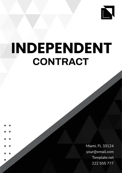 Free Independent Contract Template to Edit Online