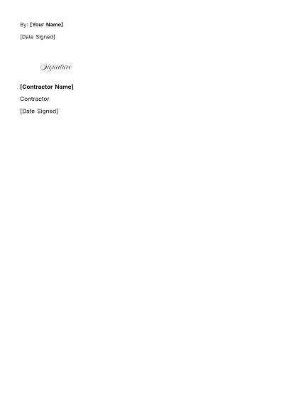Free Independent Contract Template to Edit Online