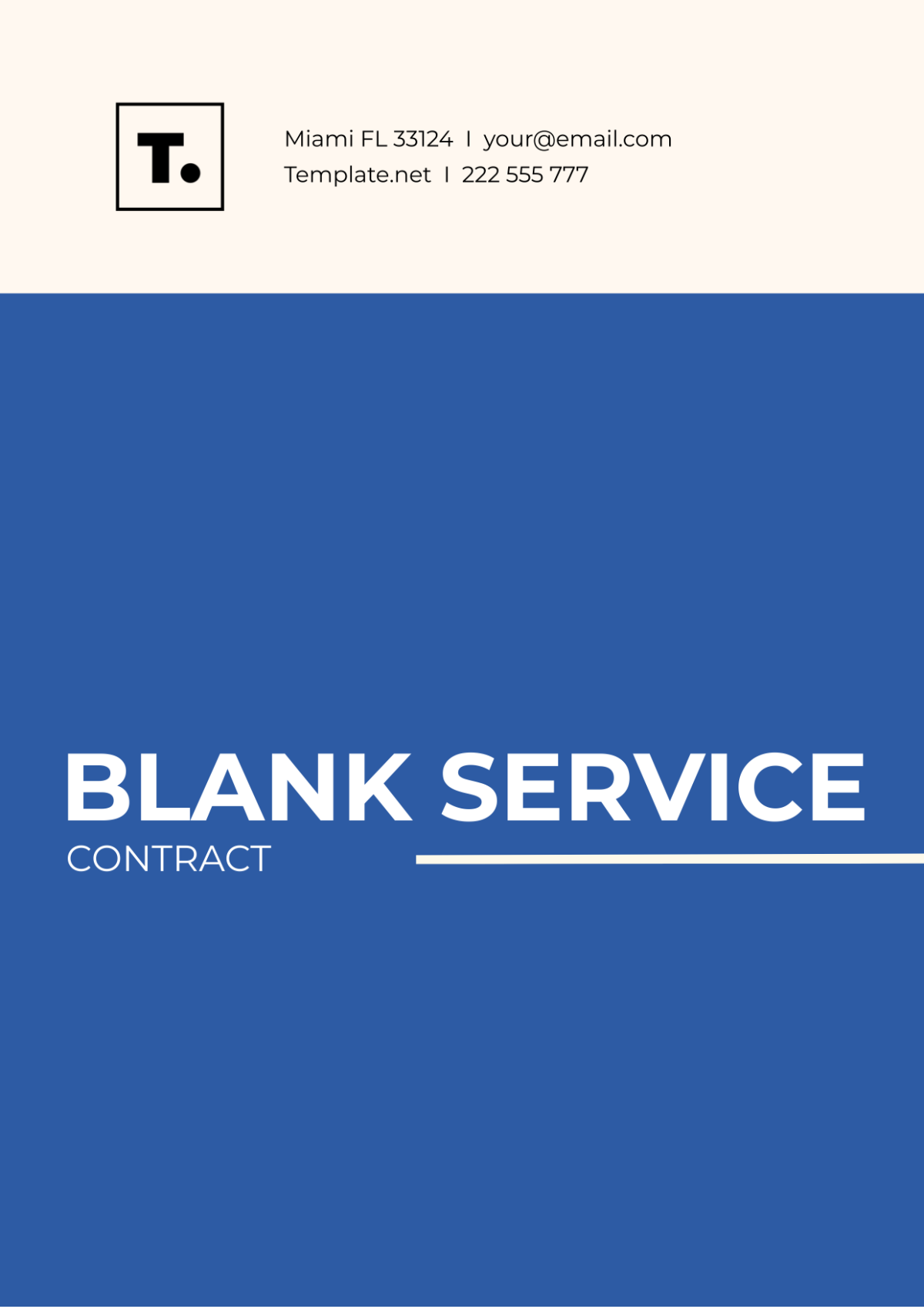 Blank Service Contract Template - Edit Online & Download