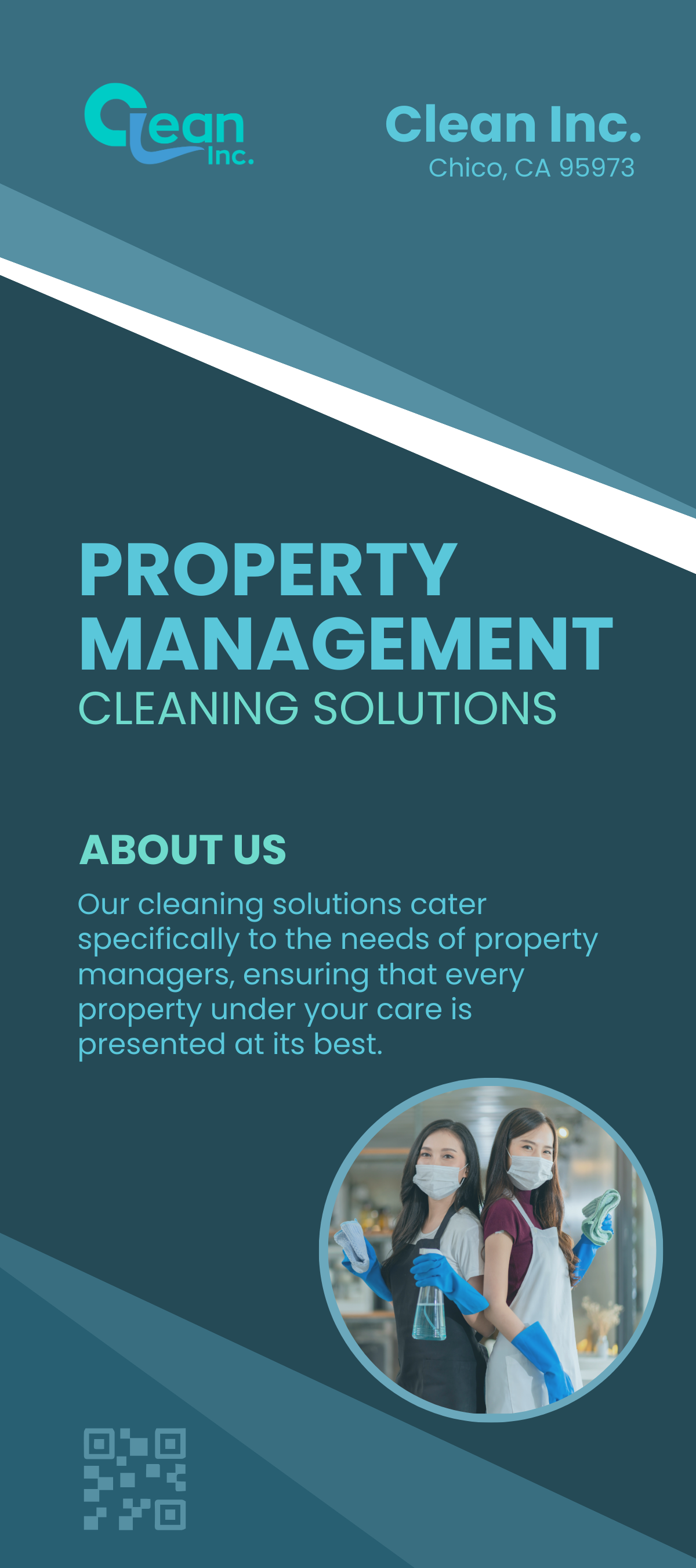 Property Management Cleaning Solutions Rack Card Template