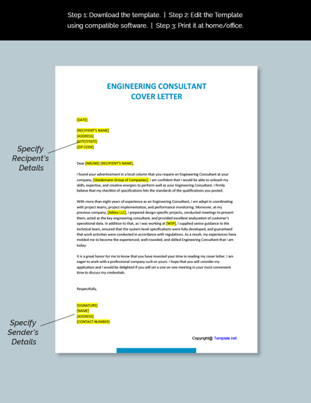 FREE Engineering Consultant Cover Letter Template in Google Docs, Word ...