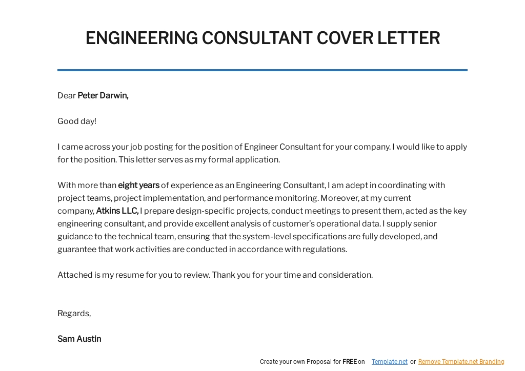Free Engineering Consultant Cover Letter Template.jpe