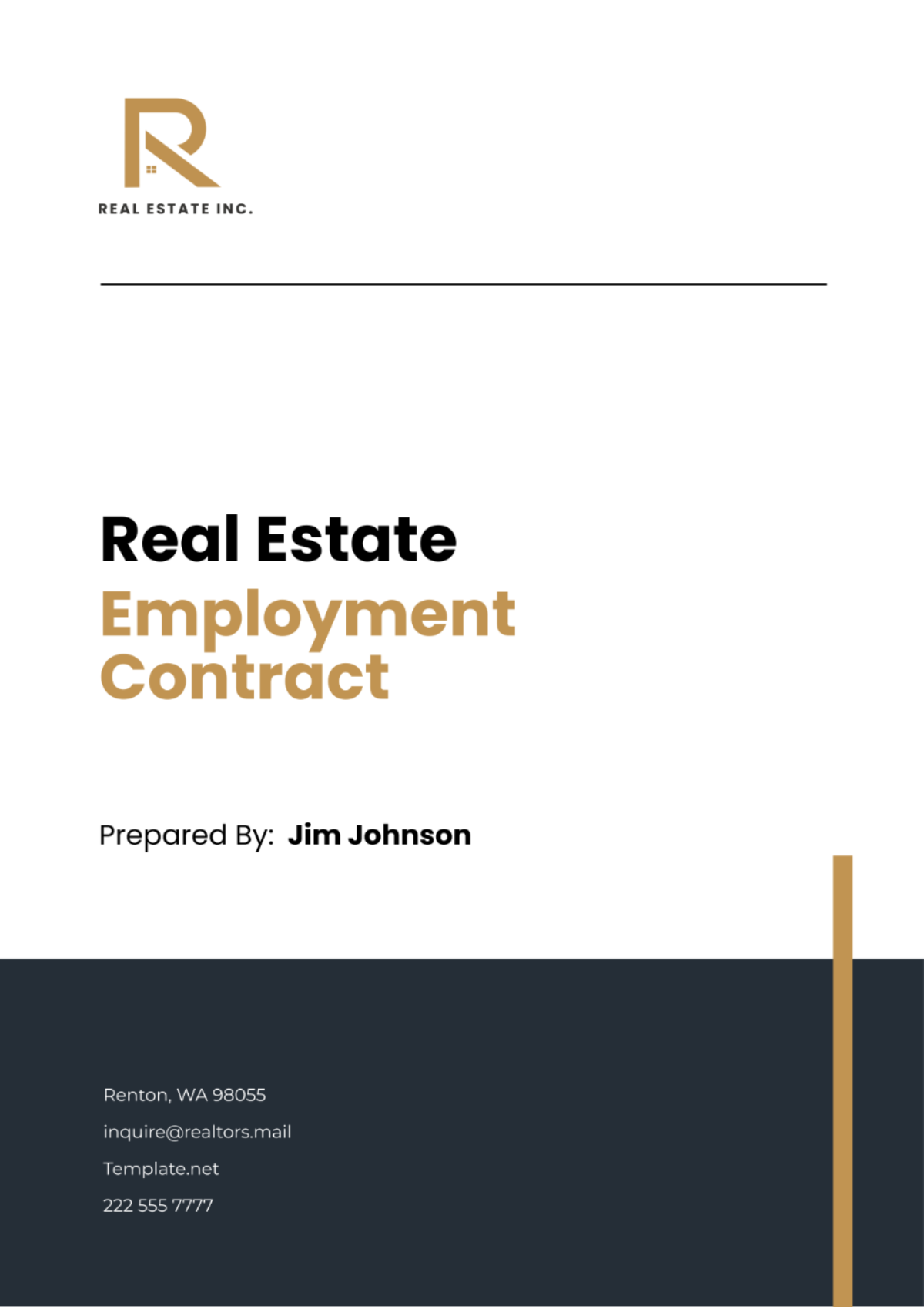 Real Estate Employment Contract Template