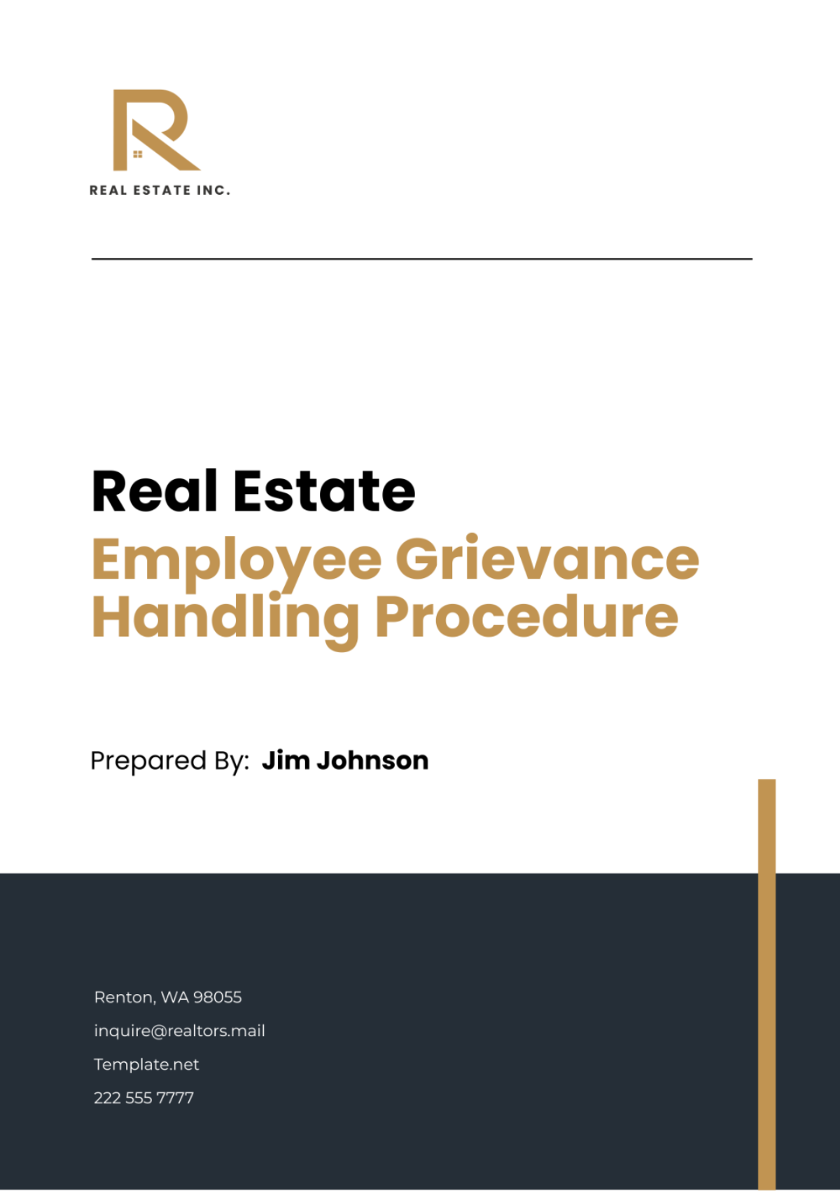 Real Estate Employee Grievance Handling Procedure Template - Edit Online & Download