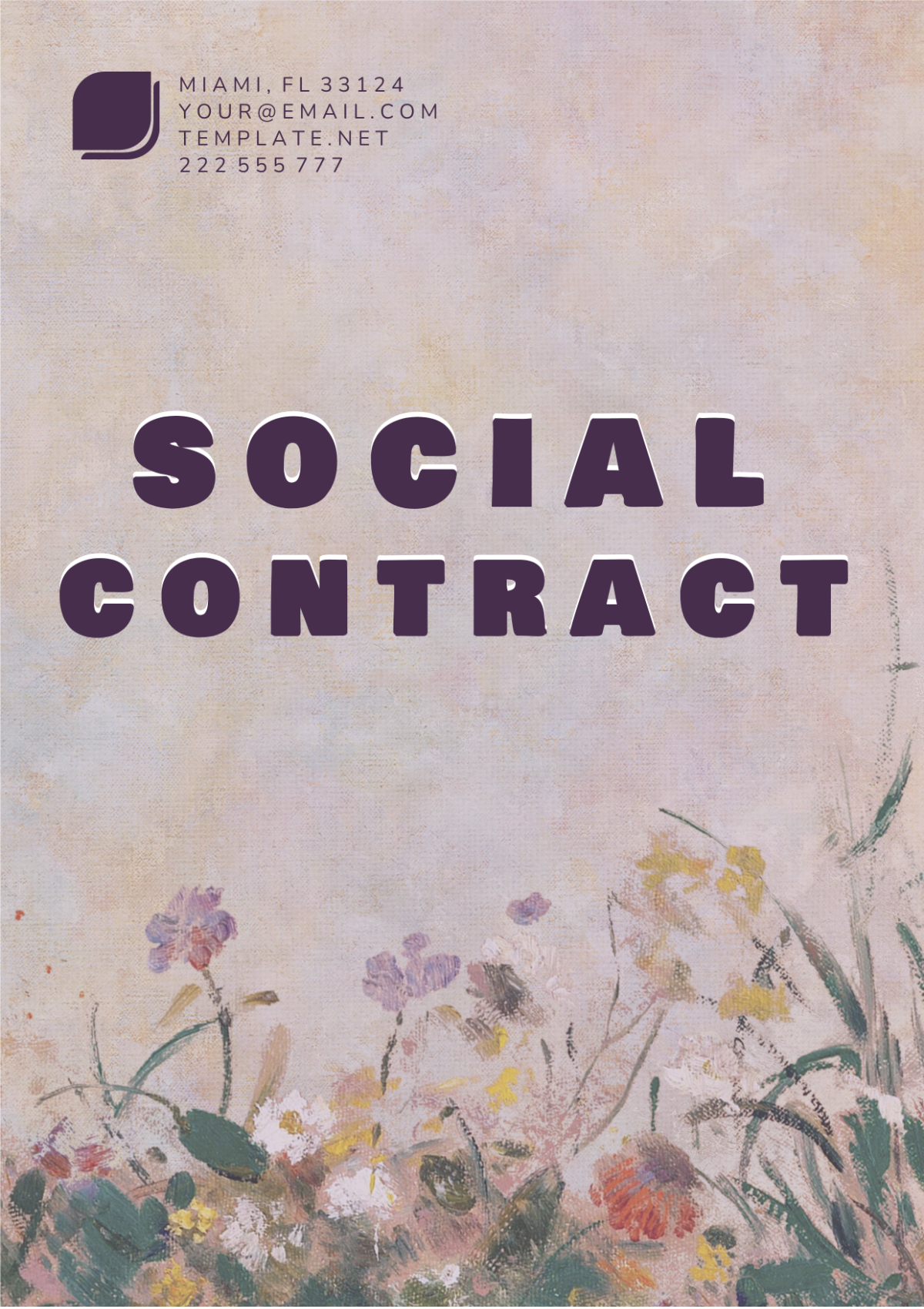 Social Contract Template - Edit Online & Download