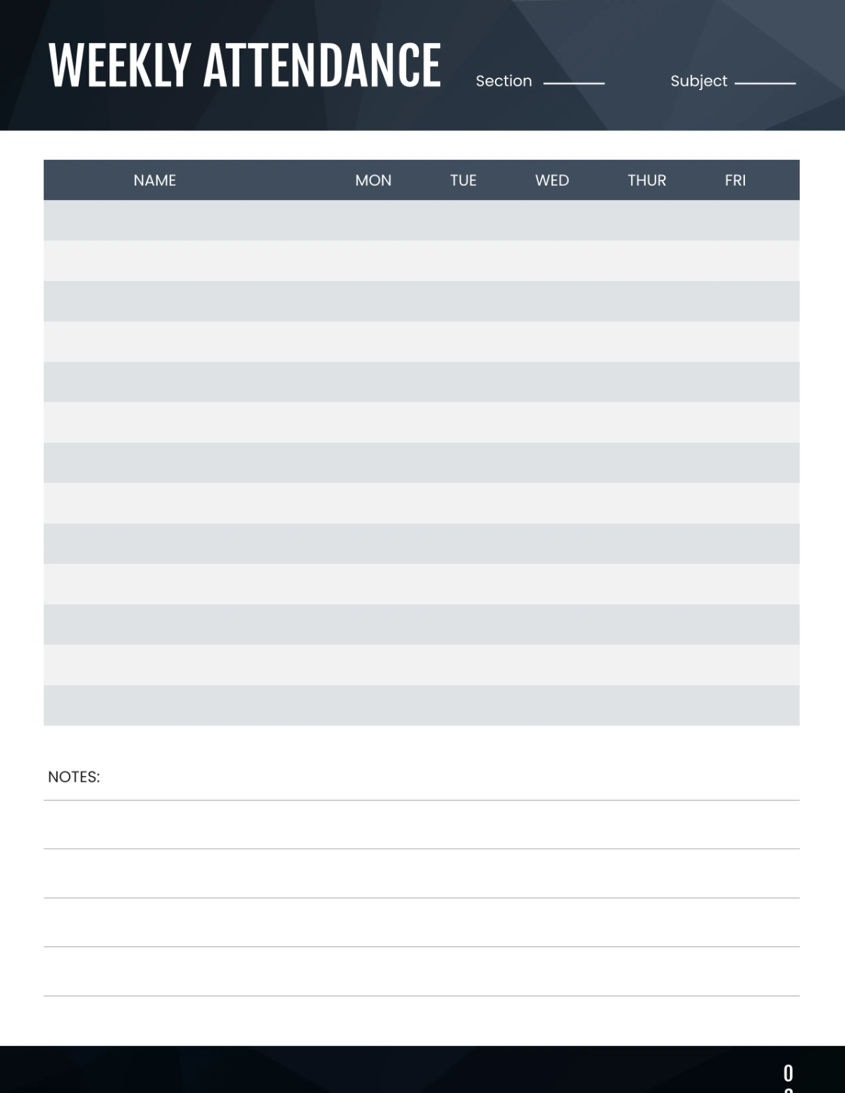 Free Teacher Weekly Planner Template to Edit Online